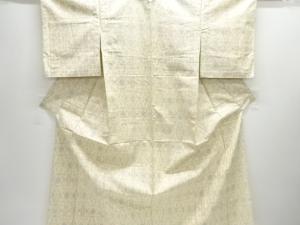 抽象模様織り出し手織り紬単衣着物